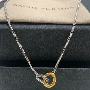 David Yurman Silver and Gold Necklace